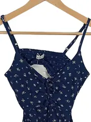 Vorschaubild 3 von Damen Sommerkleid Blumenmuster Gr. 36/S Viskose Blau Casual