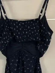 Vorschaubild 4 von Damen Sommerkleid Blumenmuster Gr. 36/S Viskose Blau Casual