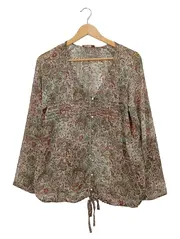 Vorschaubild 1 von EDC Damen Bluse Langarm Blumenmuster Bohemian Casual Mehrfarbig 38 M