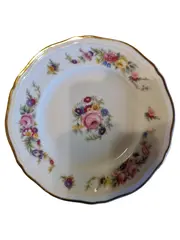 Vorschaubild 1 von Platzteller Klassisch Weiß 15 cm Keramik Blumenmuster Festlich