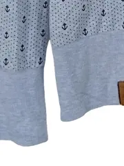 Vorschaubild 4 von Damen Pullover Anker-Muster Blau Gr. 36/S Maritim Hoodie