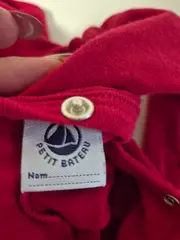 Vorschaubild 2 von Baby Body Langarm Rollkragen Rot Gr. 74 Baumwolle