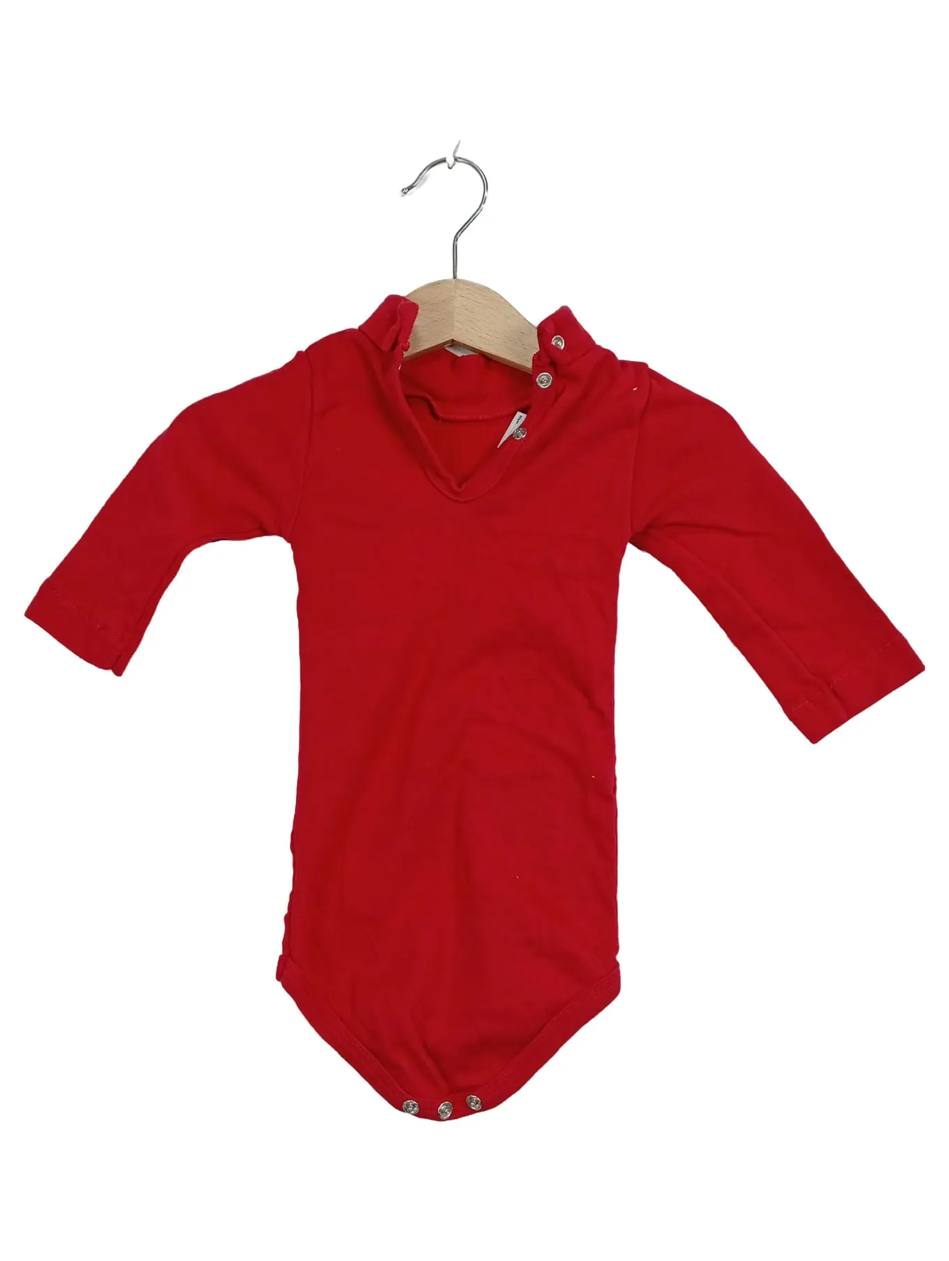 PETIT BATEAU Baby Body Langarm Rollkragen Rot Gr. 74 Baumwolle