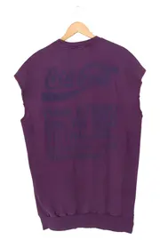Vorschaubild 2 von Pullunder Damen Ärmellos Lila Gr. 36/S Logo Print Baumwolle