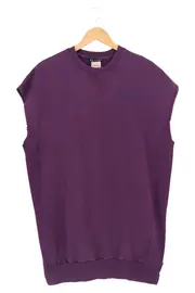 Vorschaubild 1 von Pullunder Damen Ärmellos Lila Gr. 36/S Logo Print Baumwolle