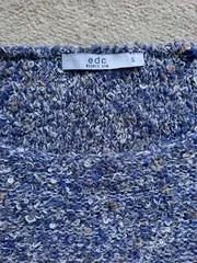 Vorschaubild 4 von EDC Damen Pullover Gr. 36/S Blau Meliert Langarm Casual Strickpullover
