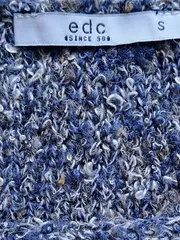 Vorschaubild 5 von EDC Damen Pullover Gr. 36/S Blau Meliert Langarm Casual Strickpullover