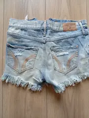 Vorschaubild 2 von Damen Jeans Shorts Gr. 24 Blau Casual Destroyed