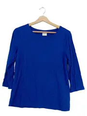 Vorschaubild 1 von Langarmshirt Damen Gr. 42 Blau Basic 3/4-Arm