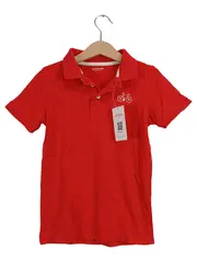 Vorschaubild 1 von Poloshirt Jungen Gr. 116 Rot Grafik Kurzarm Baumwolle Casual