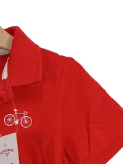 Vorschaubild 2 von Poloshirt Jungen Gr. 116 Rot Grafik Kurzarm Baumwolle Casual