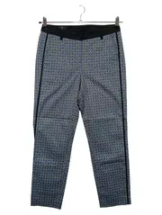 Vorschaubild 1 von Damen Stoffhose Gr. 36 S Blau Elegant Business Geometrisch Muster
