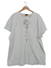 Vorschaubild 1 von Damen T-Shirt Grau Gr. 46/48 Casual Schnürung