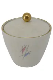 Vorschaubild 1 von Zuckerdose Weiß Keramik Klassisch Elegant Abstrakt