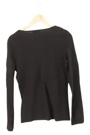 Vorschaubild 2 von Damen Bluse Gr. 36/S Schwarz Elegant Vintage Spitze Stickerei Langarm