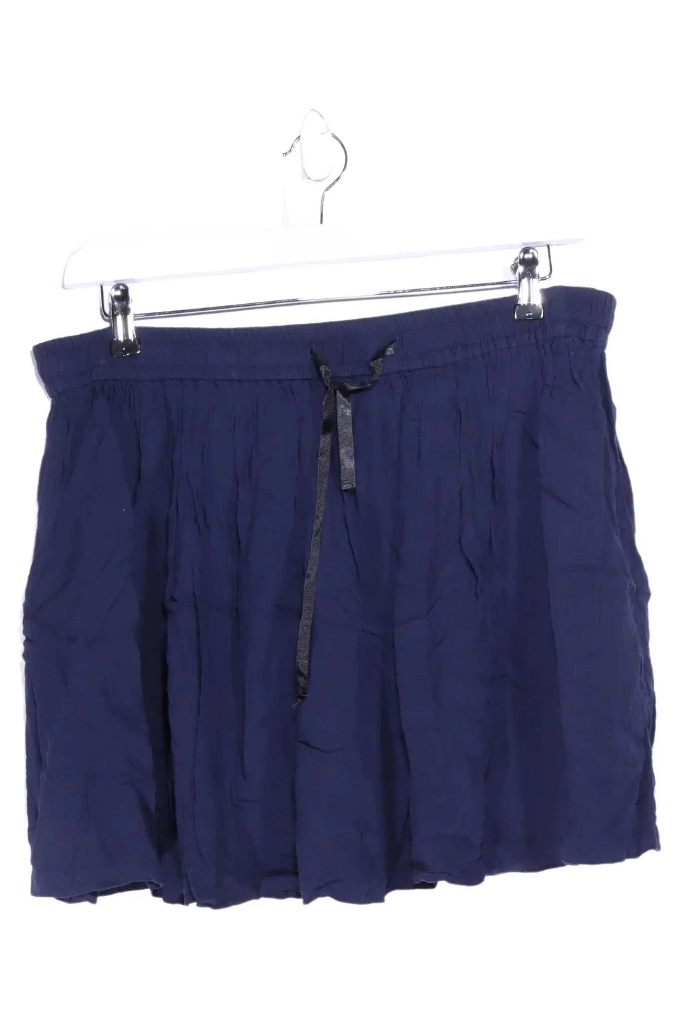 ESPRIT Damen Faltenrock Gr. 38/M Blau Casual Viskose Minirock Sommer