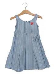 Vorschaubild 1 von Kinder Freizeitkleid Mädchen gestreift Gr. 92 Casual Mehrfarbig