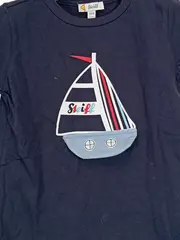 Vorschaubild 2 von Kinder T-Shirt Segelboot Motiv Gr. 104 Blau Maritim