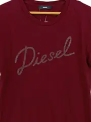 Vorschaubild 2 von T-Shirt Damen Gr. 38/M Rot Casual Logo-Print