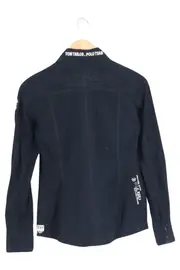 Vorschaubild 2 von Hemdbluse Damen Gr. 34/XS Blau Casual Preppy Stickerei Langarm