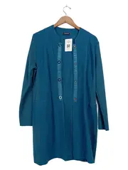 Vorschaubild 1 von Taifun Damen Strickjacke Gr. 38 M Petrol Modern Langarm Cardigan