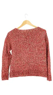 Vorschaubild 2 von Damen Pullover Gr. 38/M Rot Casual Strick Herbst Winter