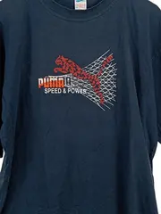 Vorschaubild 2 von Herren T-Shirt Speed & Power Logo-Print Blau XL Baumwolle