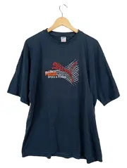 Vorschaubild 1 von Herren T-Shirt Speed & Power Logo-Print Blau XL Baumwolle