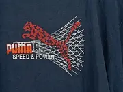 Vorschaubild 3 von Herren T-Shirt Speed & Power Logo-Print Blau XL Baumwolle