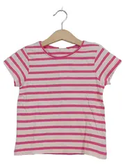 Vorschaubild 1 von Kinder T-Shirt Gr. 104 Rosa Weiß Gestreift Kurzarm Mädchen
