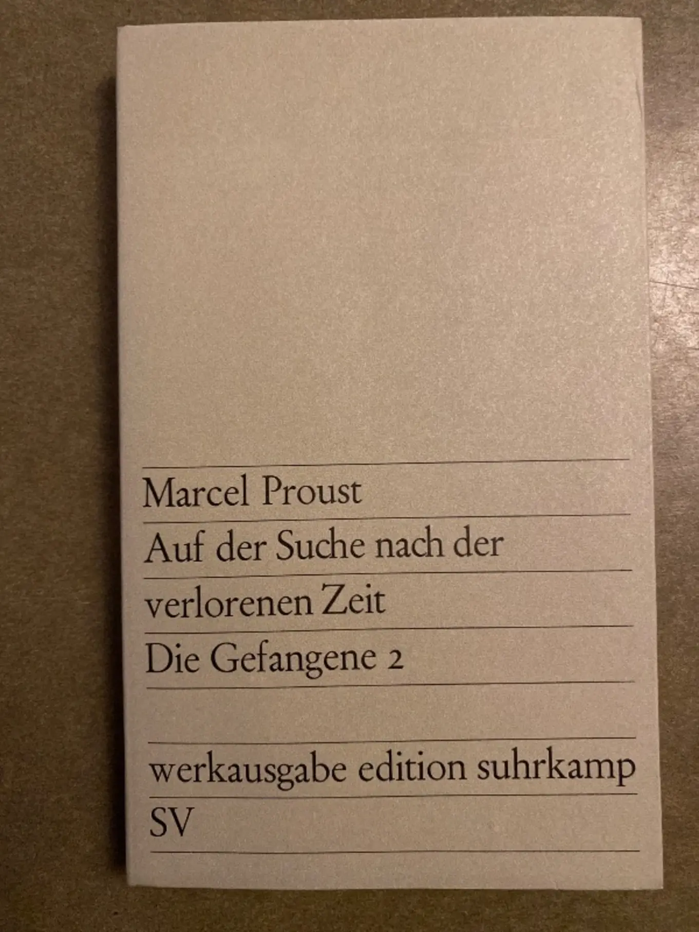 Marcel Proust Die Gefangene 2 Hardcover Suhrkamp Gesellschaftsroman