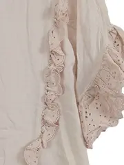 Vorschaubild 2 von Damen Bluse mit Rüschen Lochstickerei Gr. 36;S Rosa Baumwolle