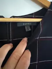 Vorschaubild 6 von Businesskleid kariert grau 3/4-Arm Schleife Gr. 44 XXL