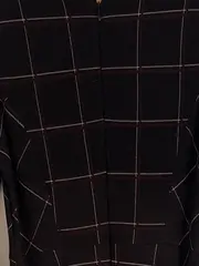 Vorschaubild 5 von Businesskleid kariert grau 3/4-Arm Schleife Gr. 44 XXL