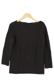 Vorschaubild 1 von Damen Pullover Gr. 38/M Schwarz Klassisch Acryl Wolle Strick