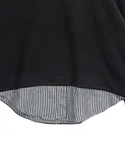 Vorschaubild 4 von Damen Pullover Gr. 40/L Schwarz Modern mit Hemd-Einsatz