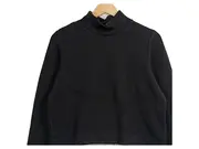 Vorschaubild 2 von Damen Pullover Gr. 40/L Schwarz Modern mit Hemd-Einsatz