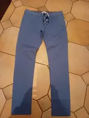 Vorschaubild 1 von EDC Herren Stoffhose Gr. 34 Blau Casual Modern Baumwolle Elasthan