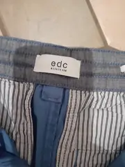Vorschaubild 2 von EDC Herren Stoffhose Gr. 34 Blau Casual Modern Baumwolle Elasthan
