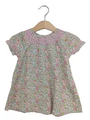 Vorschaubild 1 von Baby Mädchen Sommerkleid Blumenmuster Gr. 80 Rosa Grün