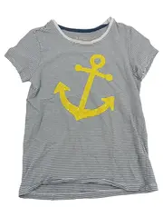 Vorschaubild 1 von Kinder T-Shirt 134/140 Maritim Gestreift Anker Pailletten Mehrfarbig