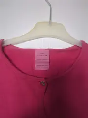 Vorschaubild 4 von Kinder Strickjacke Pink Gr. 152 Baumwolle Basic Cardigan