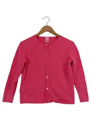 Vorschaubild 1 von Kinder Strickjacke Pink Gr. 152 Baumwolle Basic Cardigan