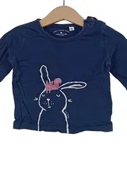 Vorschaubild 4 von Langarmshirt Baby Gr. 80 Blau Hase Motiv Baumwolle