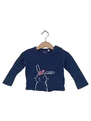 Vorschaubild 1 von Langarmshirt Baby Gr. 80 Blau Hase Motiv Baumwolle