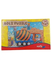Vorschaubild 1 von Holz Puzzle 24 Teile Baustelle Betonmischer Kinder 29x22cm