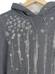Vorschaubild 2 von Hoodie Herren Grau M Sterne Kapuzenpullover