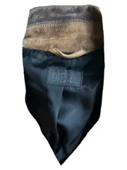 Vorschaubild 2 von Damen Lederjacke Bikerjacke Wildleder Used Look Braun Gr. 34/XS