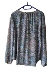 Vorschaubild 5 von Premium Damen Bluse Gr. 40 L Mehrfarbig Paisley Langarm