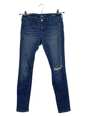 Vorschaubild 1 von Low Rise Jean Legging Damen Slim Fit Jeans W26 S Blau Destroyed